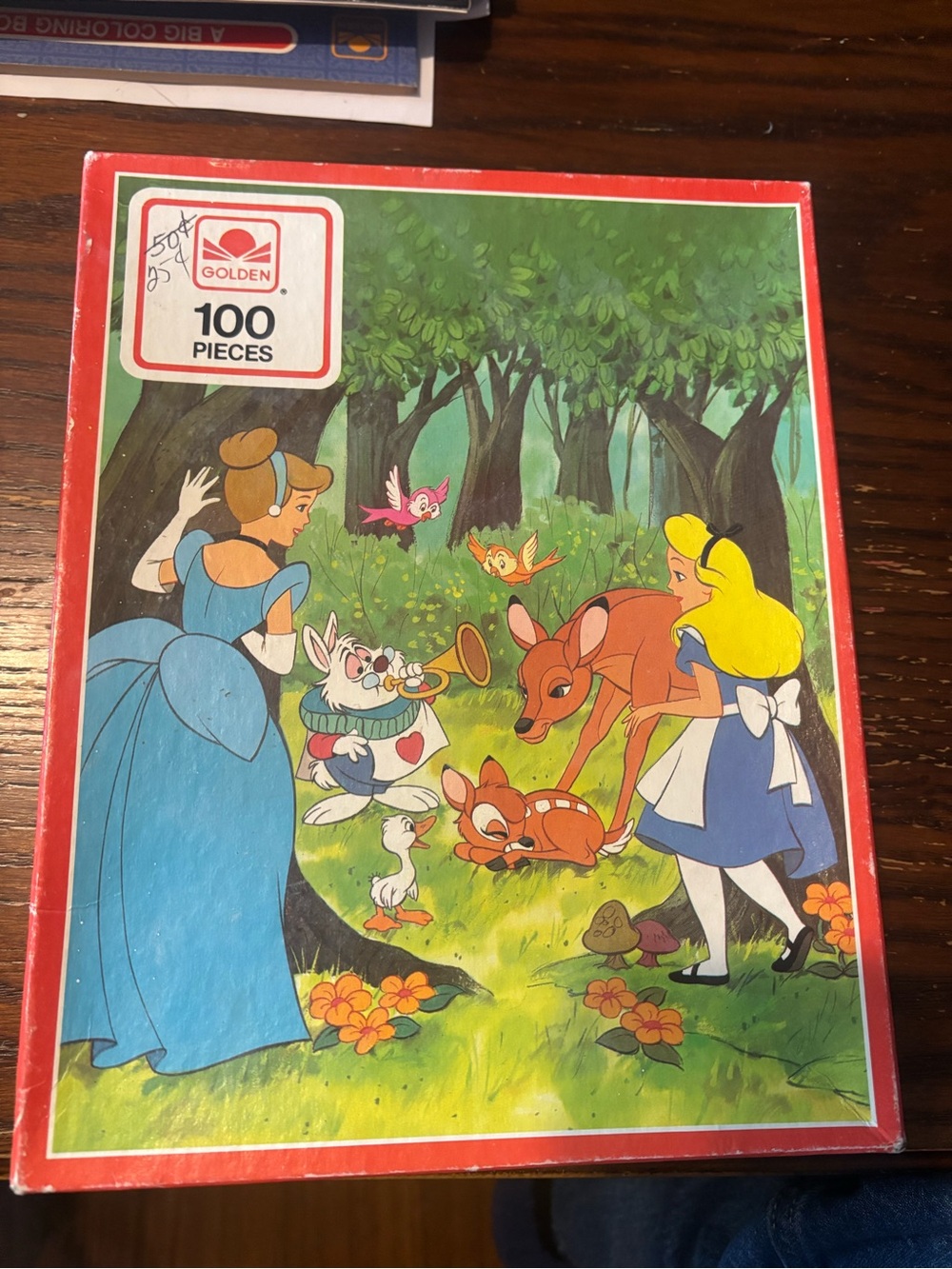 Disney Puzzle - Red, Blue & Green Storybook Scene